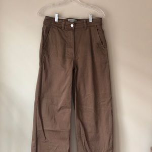 Everlane wide leg crop pant - tan